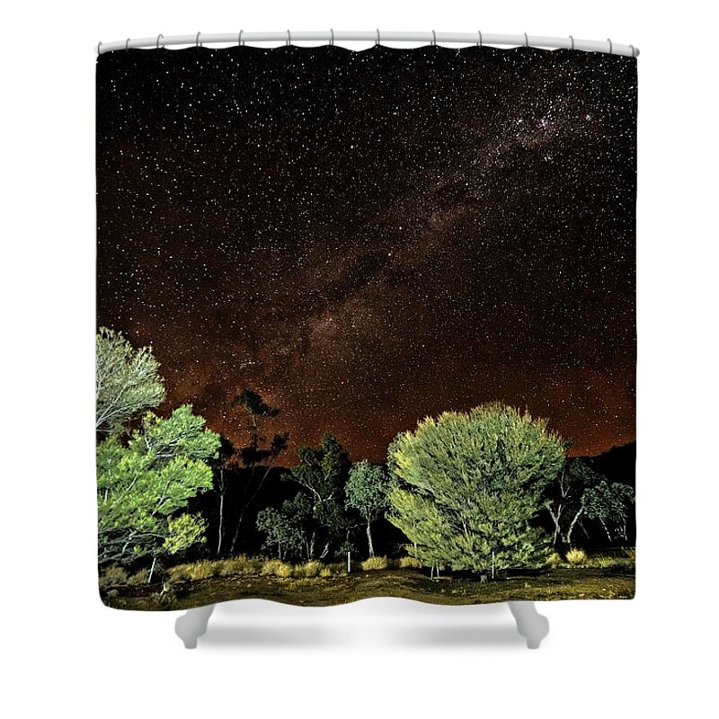 Milky Way Shower Curtain featuring the photograph Emu Rising by Paul Svensen