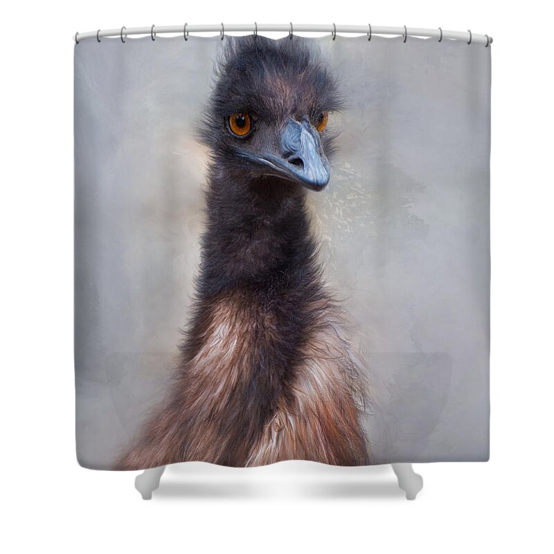 Emu Shower Curtain featuring the photograph Emu by Robin-Lee Vieira
