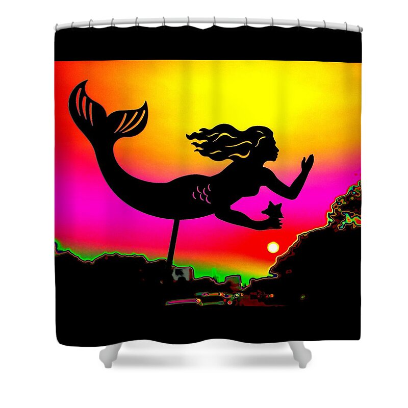 Mermaid Shower Curtain featuring the photograph Enchanted Mermaid by Larry Beat