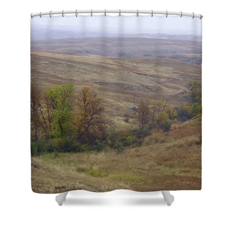 North Dakota Shower Curtain featuring the photograph Enchantment of the September Grasslands by Cris Fulton