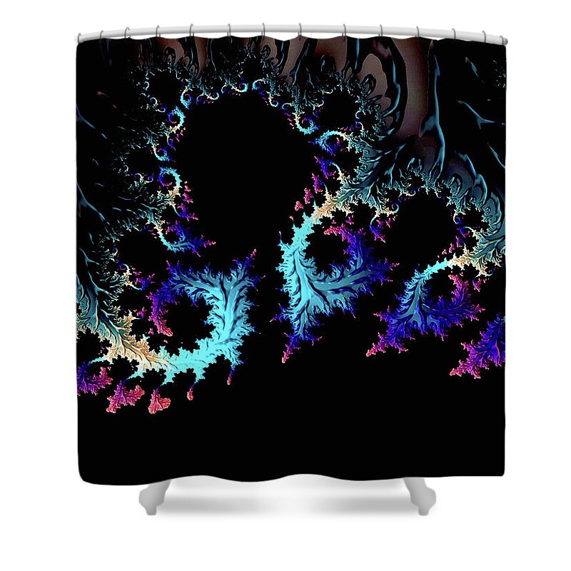 Encroaching Color Shower Curtain featuring the digital art Encroaching Color by Susan Maxwell Schmidt
