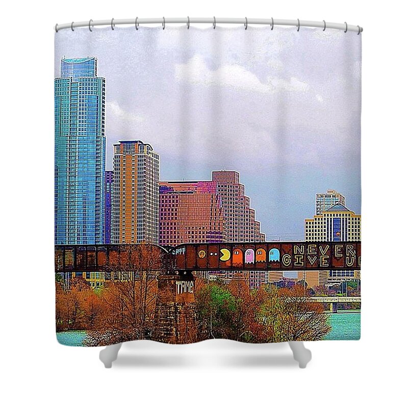 Bridge Shower Curtain featuring the photograph End Of The Year by Austin Tuxedo Cat