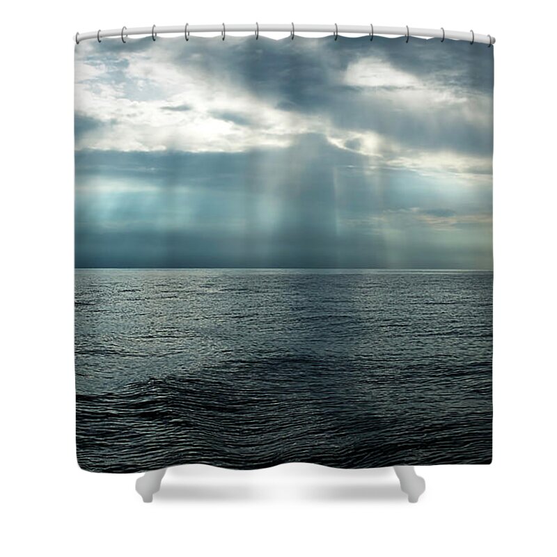 Ocean Shower Curtain featuring the photograph Endless Blue Ocean by Mike Santis