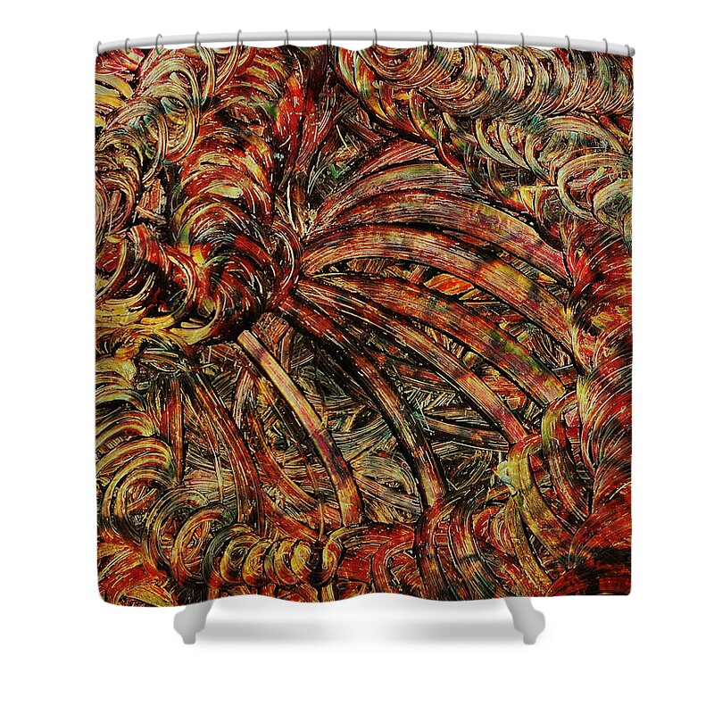 Light Dimension Shower Curtain featuring the mixed media Endless by Sami Tiainen