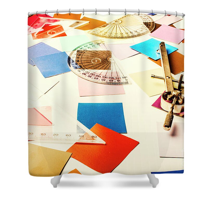 Protractor Shower Curtains