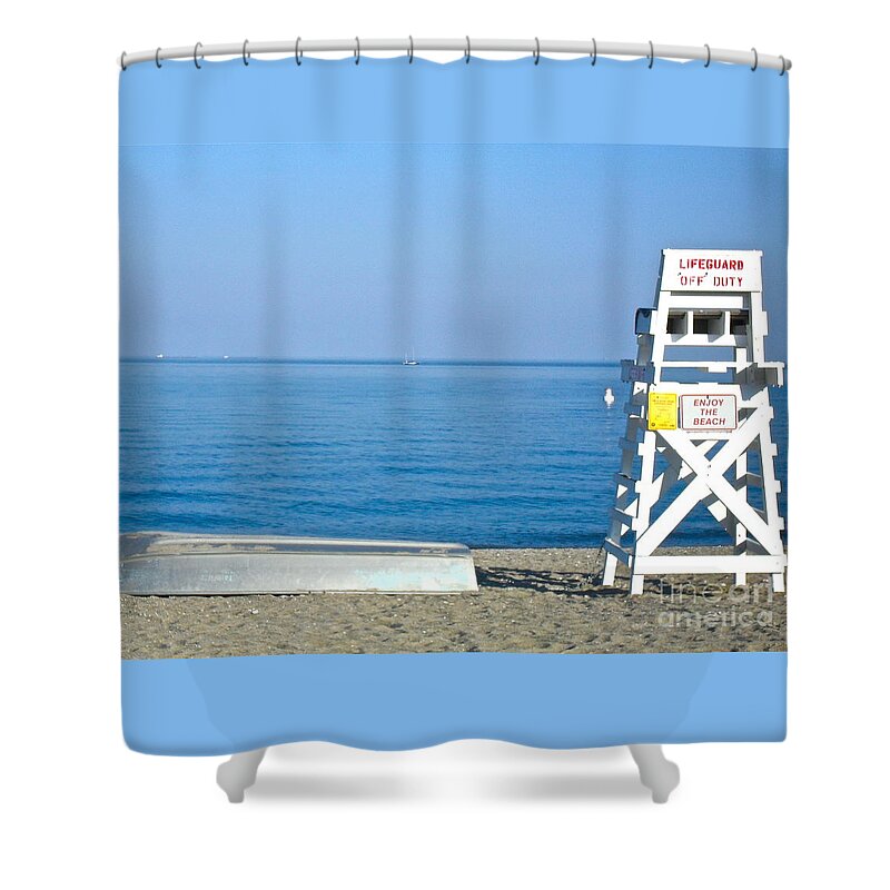 Beach Shower Curtain featuring the photograph Enjoy The Beach by Beth Saffer