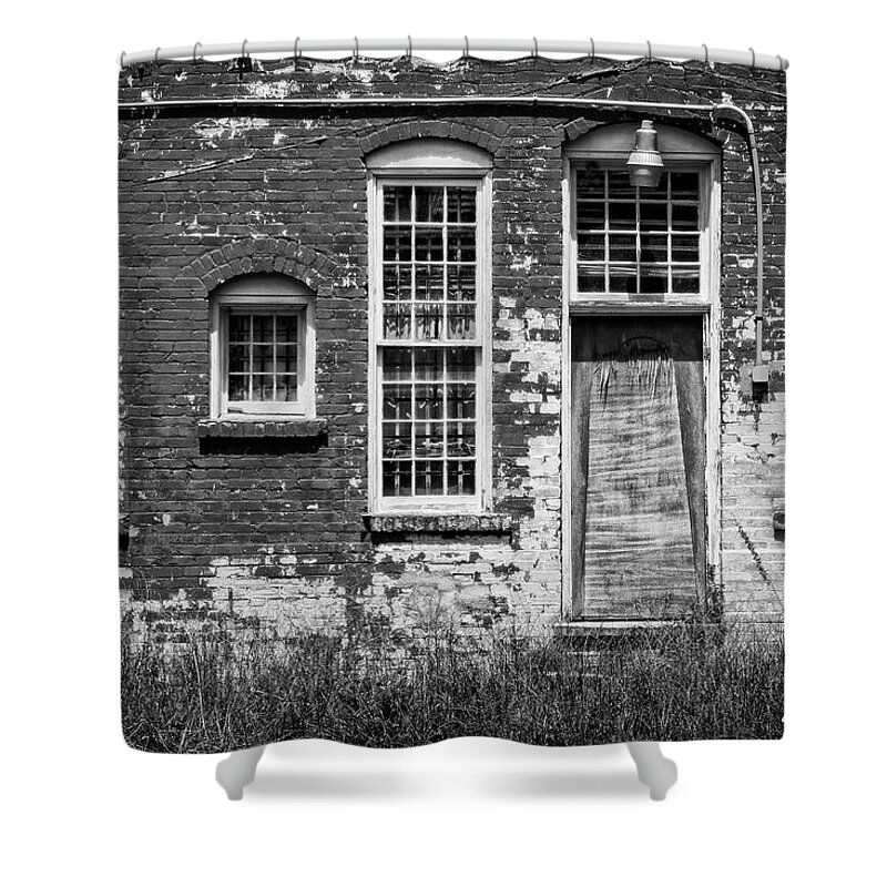 Christopher Holmes Photography Shower Curtain featuring the photograph Enough Windows - BW by Christopher Holmes