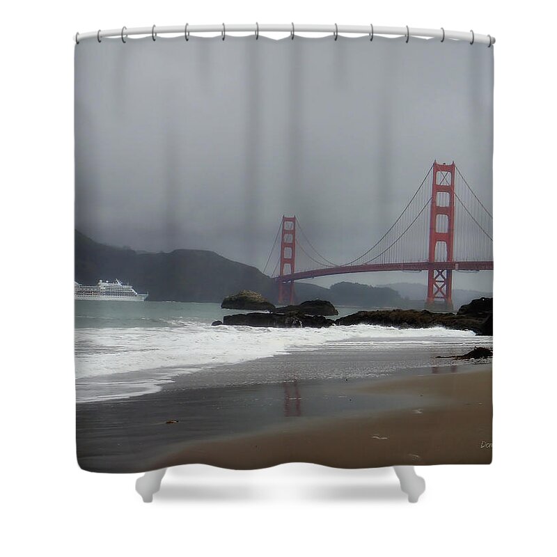 San Francisco Shower Curtain featuring the photograph Entering The Golden Gate by Donna Blackhall