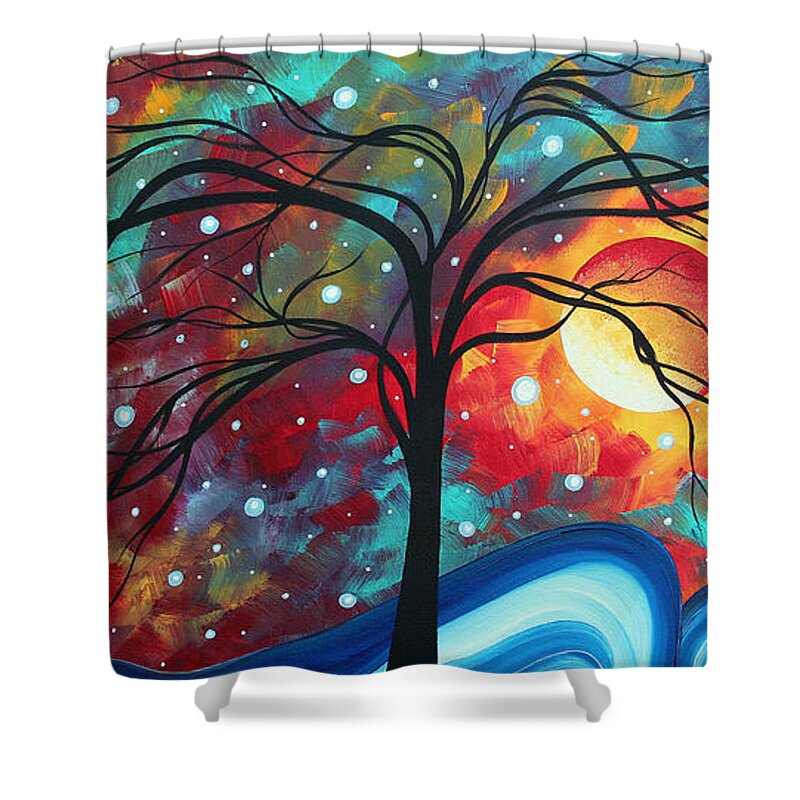 Original Shower Curtain featuring the painting Envision the Beauty by MADART by Megan Aroon