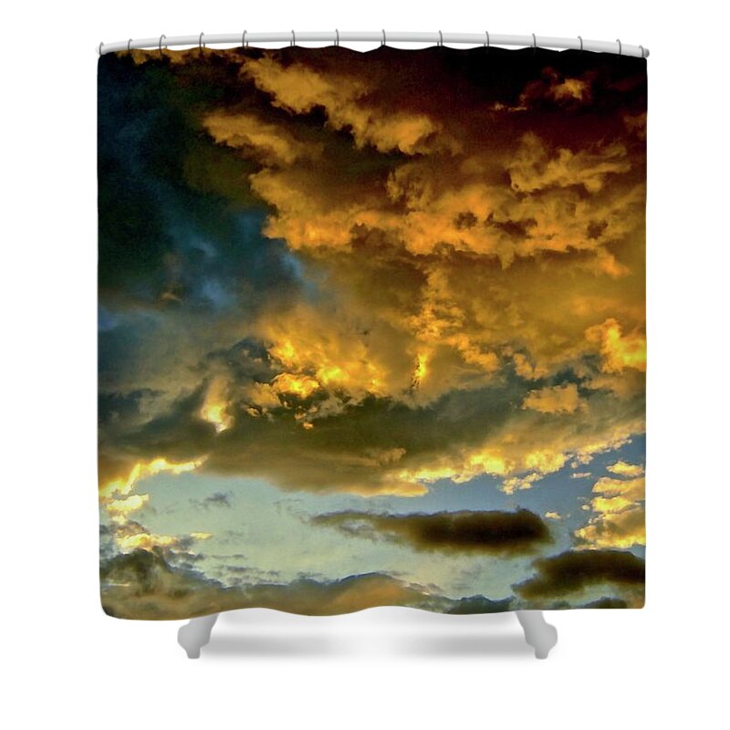 Sunlight Shower Curtain featuring the photograph Epic Sunset by Elizabeth Tillar