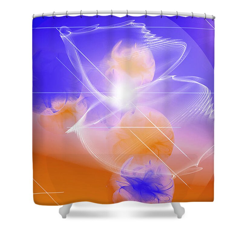 Spiritual Art Shower Curtain featuring the digital art Epiphany by Ute Posegga-Rudel