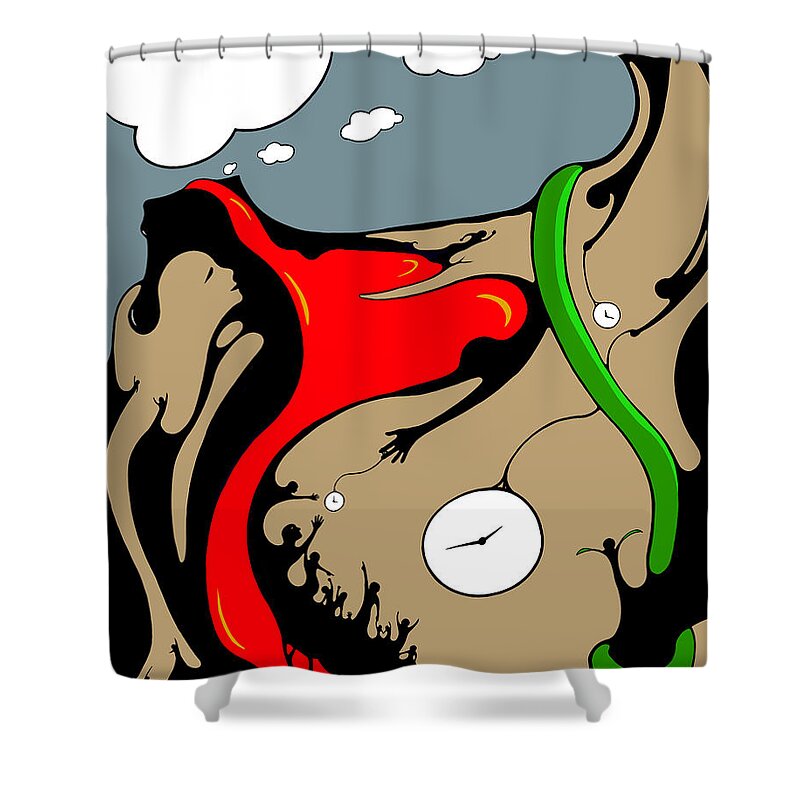Climate Change Shower Curtain featuring the drawing Epoch by Craig Tilley