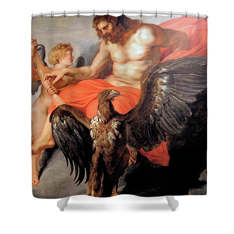 Eros Shower Curtain featuring the painting Eros et Zeus by Peter Paul Rubens