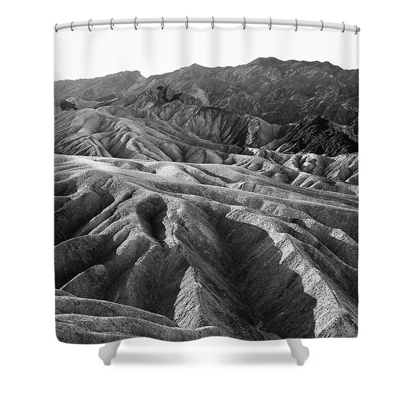 Erosion Shower Curtain featuring the photograph Erosion -- Zabriskie Point in Death Valley National Park, California by Darin Volpe