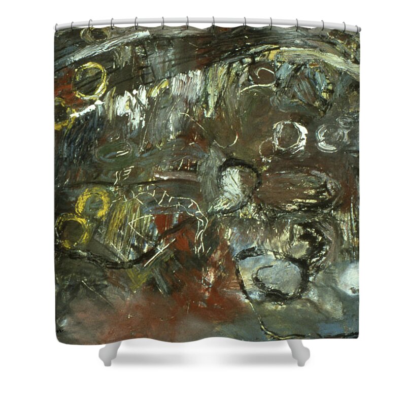 Oil Shower Curtain featuring the painting Escape the Whirlwind #2 by Richard Baron