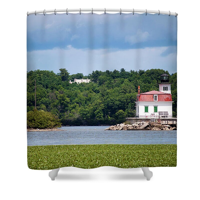 Lighthouse Shower Curtain featuring the photograph Esopus Lighthouse in July 2016 #1 by Jeff Severson