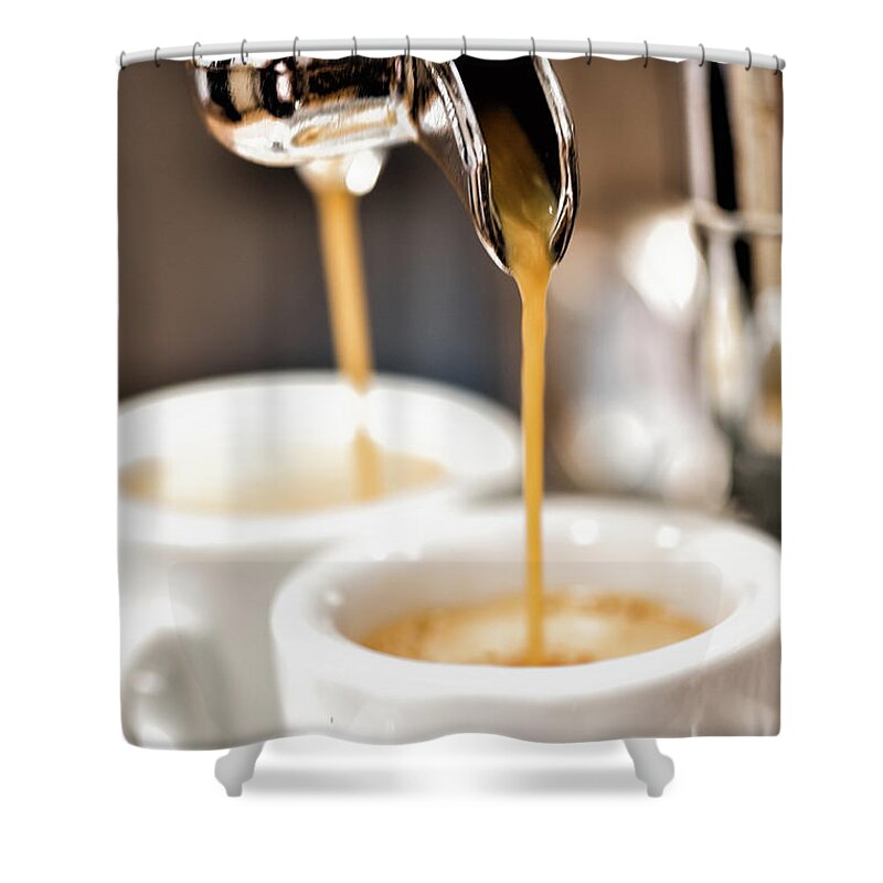 Coffee Shower Curtain featuring the photograph Espresso by Ralf Kaiser