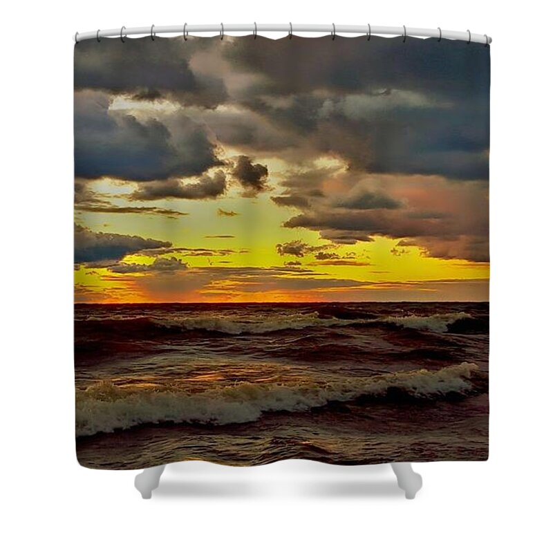Sunset Shower Curtain featuring the photograph Essence by Dani McEvoy