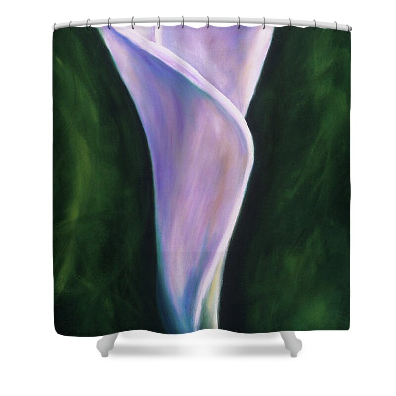 Calla Lily Shower Curtain featuring the painting Esther by Shannon Grissom
