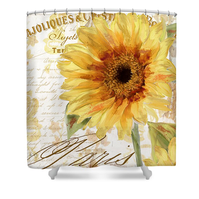 Sunflower Shower Curtain featuring the painting Ete II by Mindy Sommers