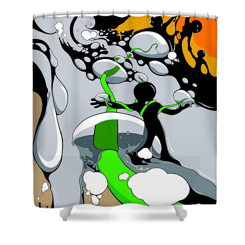 Vine Shower Curtain featuring the drawing Eternal Spring by Craig Tilley