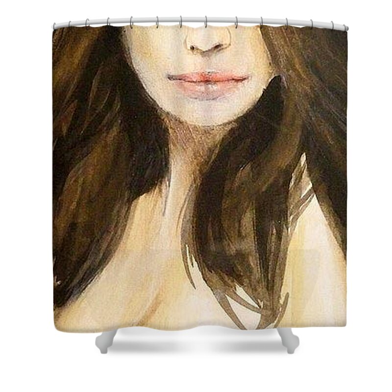 Nature Fantasy People Figures Travel Holidays Shower Curtain featuring the painting Etoile by Ed Heaton