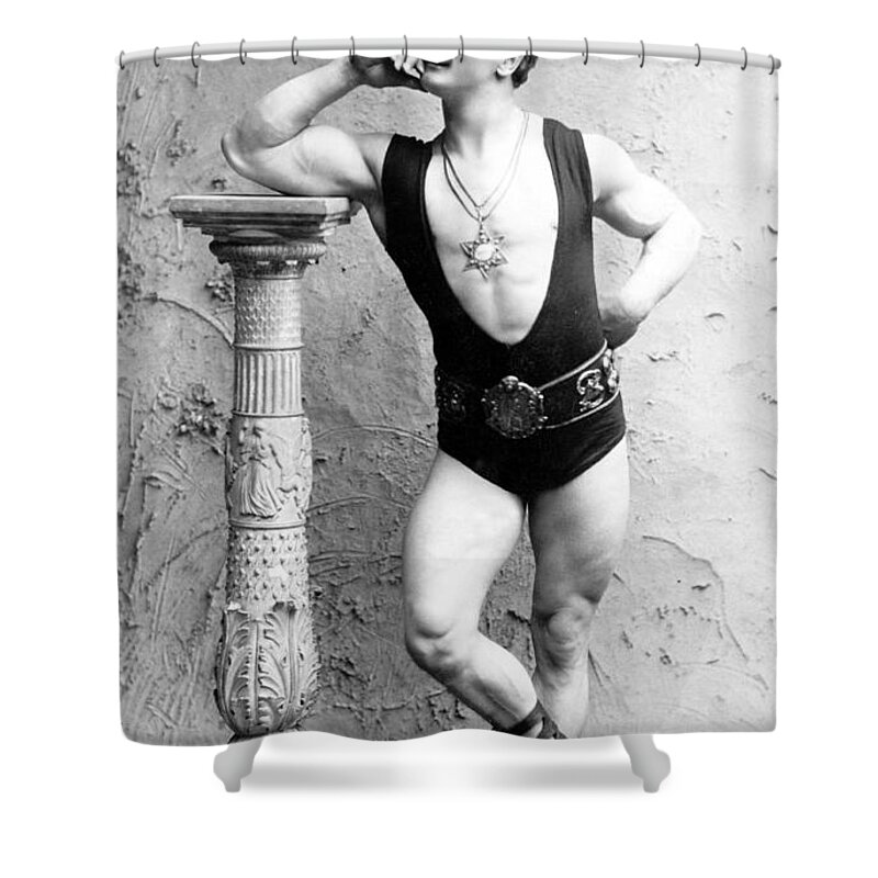 Erotica Shower Curtain featuring the photograph Eugen Sandow, Father Of Modern by Science Source