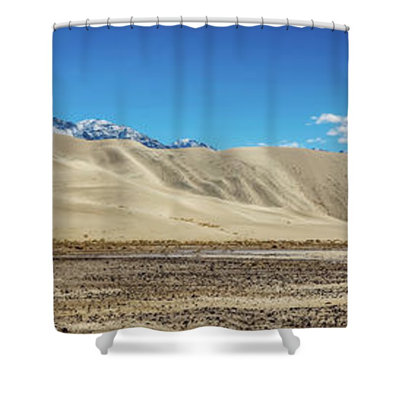 California Shower Curtain featuring the photograph Eureka Dunes - Death Valley by Peter Tellone