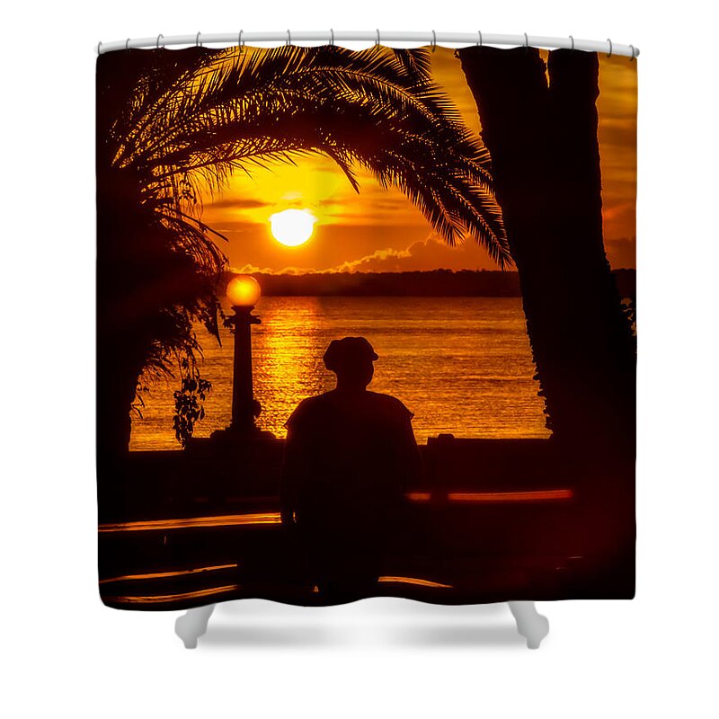 Christopher Holmes Photography Shower Curtain featuring the photograph Eustis Sunset by Christopher Holmes