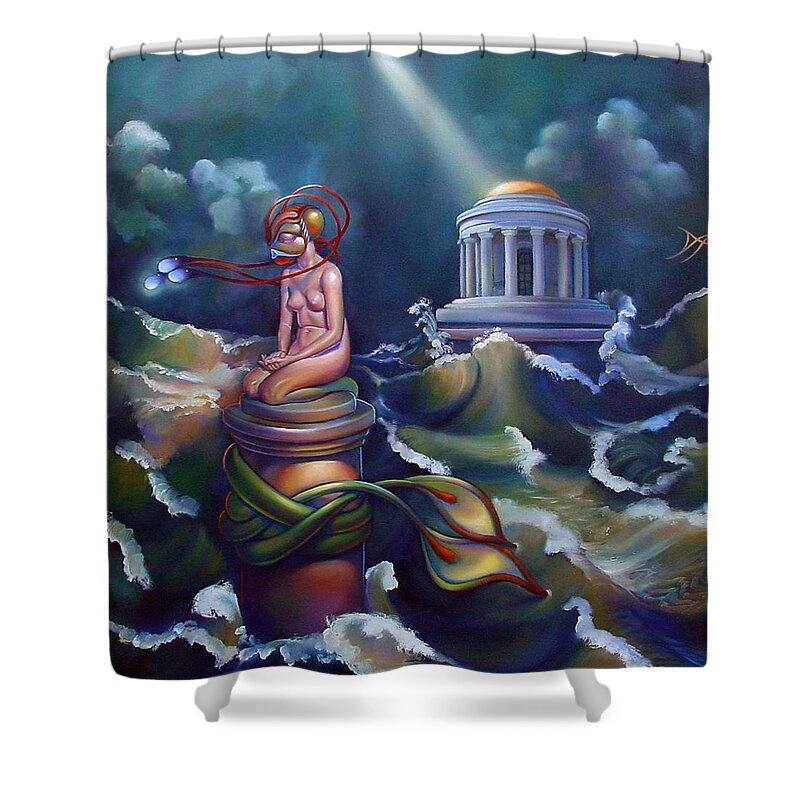 Mermaid Shower Curtain featuring the painting Eve by Patrick Anthony Pierson