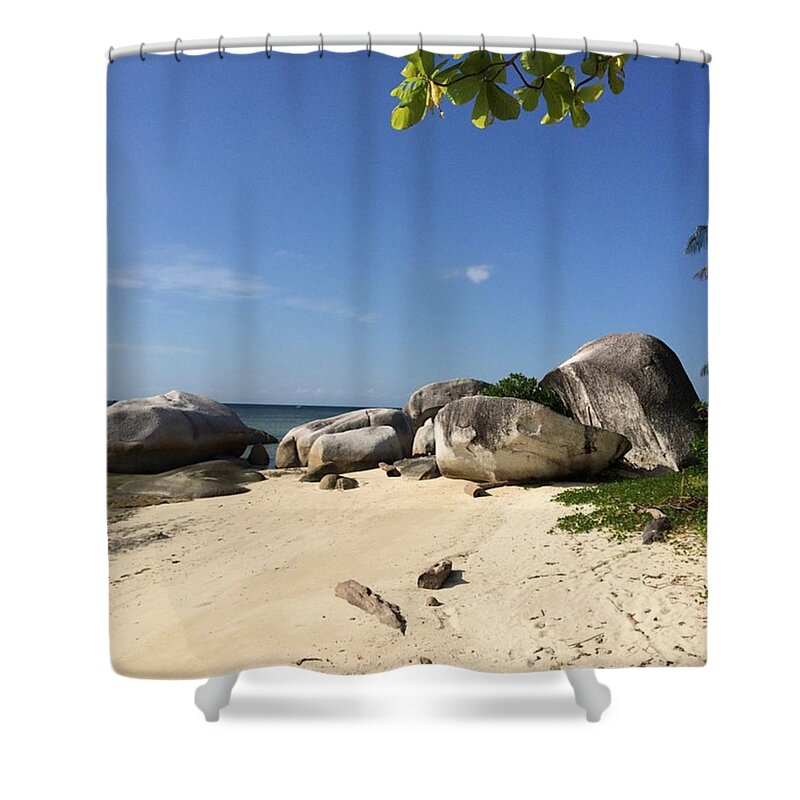 Stone Shower Curtain featuring the photograph Even Stone Can Be Beautiful In His by Mahargarani Saragih