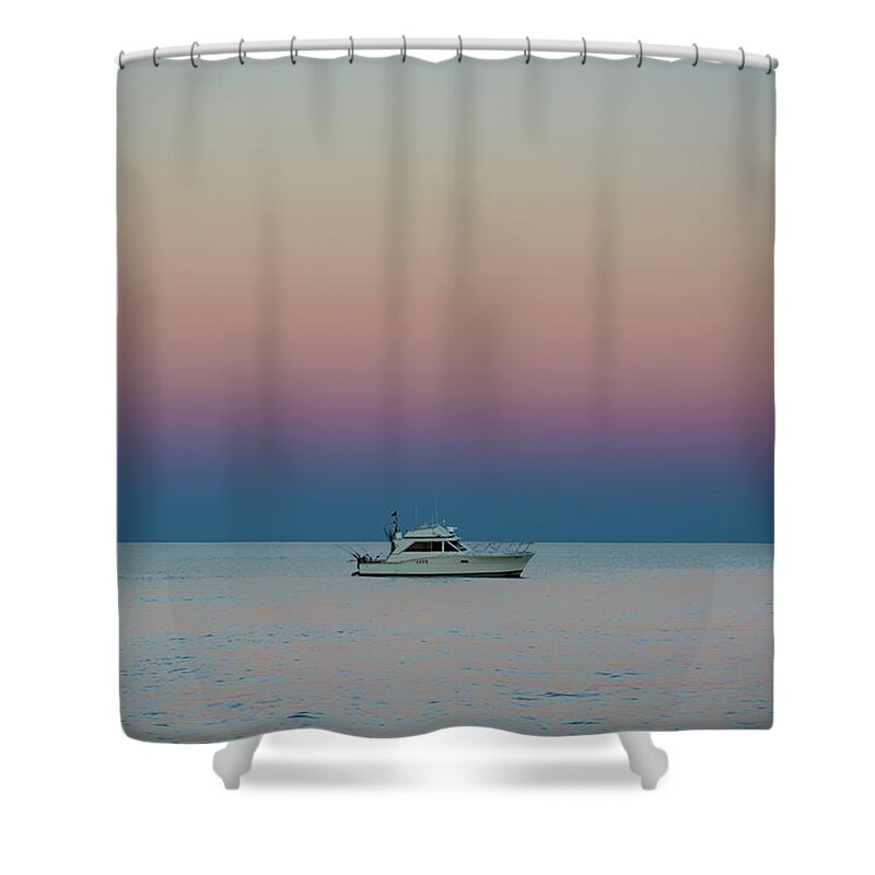 Foxy Lady Charters Shower Curtain featuring the photograph Evening Charter by Dan Hefle