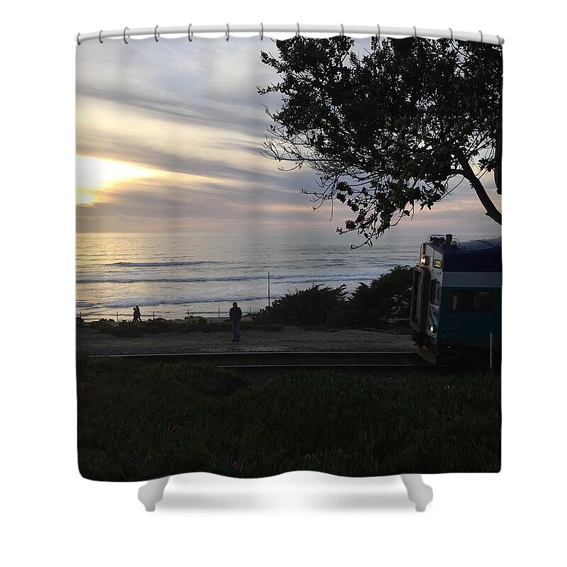  Shower Curtain featuring the photograph Evening Coaster by San Diego California