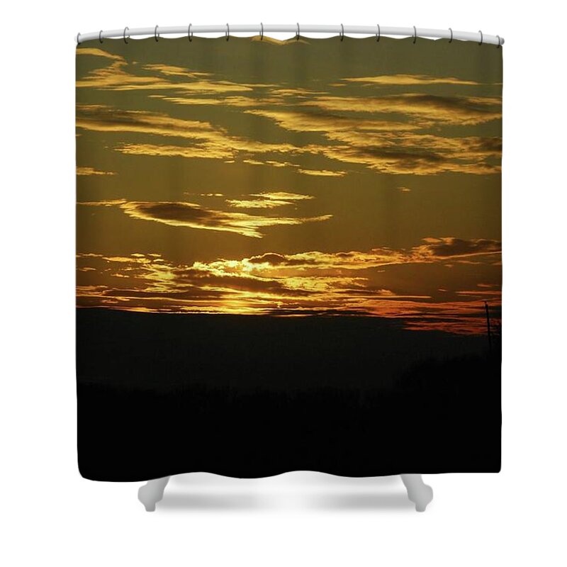Sunset Shower Curtain featuring the photograph Evening Delight by Wanda Jesfield