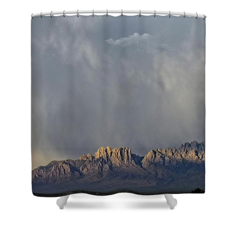 Mountain Shower Curtain featuring the photograph Evening Drama Over The Organs by Kurt Van Wagner