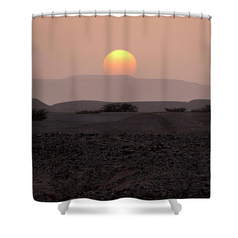 Sunset Shower Curtain featuring the photograph Evening falls on the prairie by Arik Baltinester
