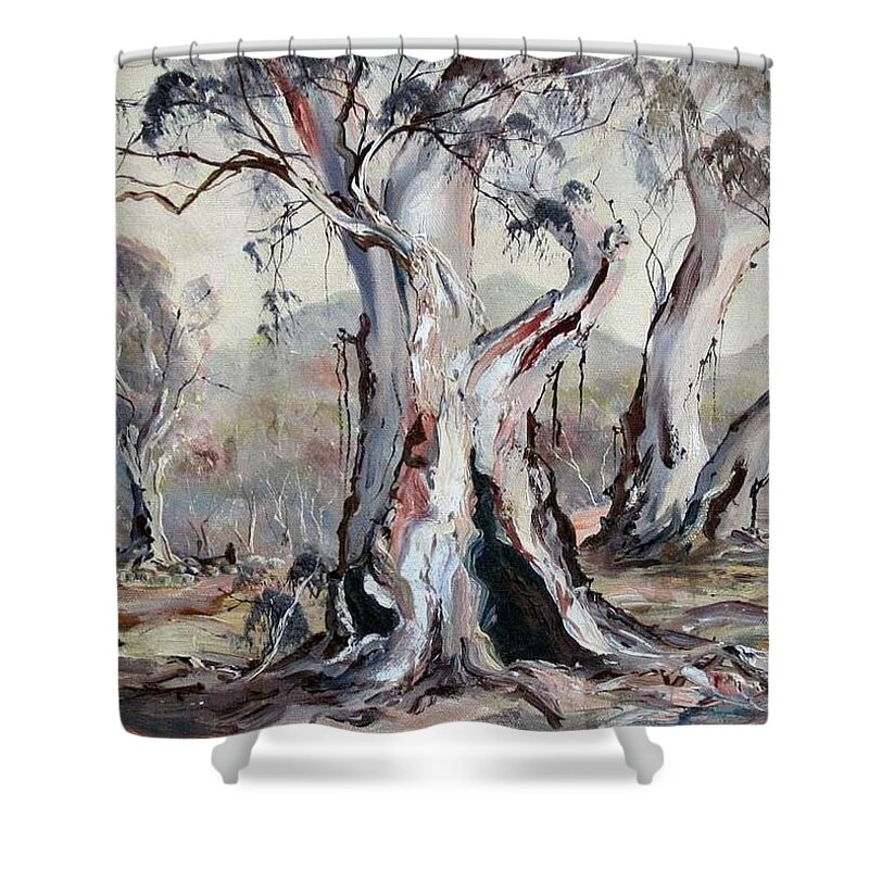 Victoria Shower Curtain featuring the painting Evening Glow by Ryn Shell