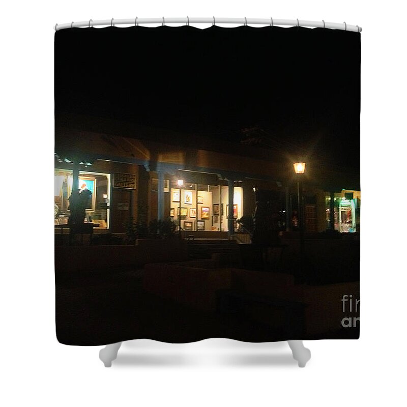 Phil Welsher Shower Curtain featuring the photograph Evening in Taos by Phil Welsher