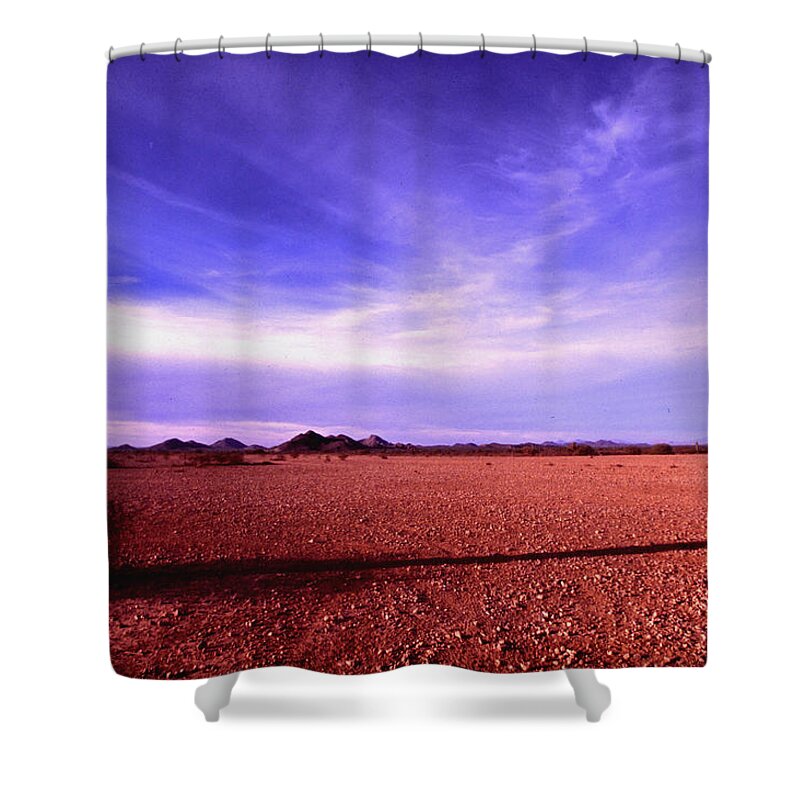 Arizona Shower Curtain featuring the photograph Evening in the Arizona Desert by Bill Williams