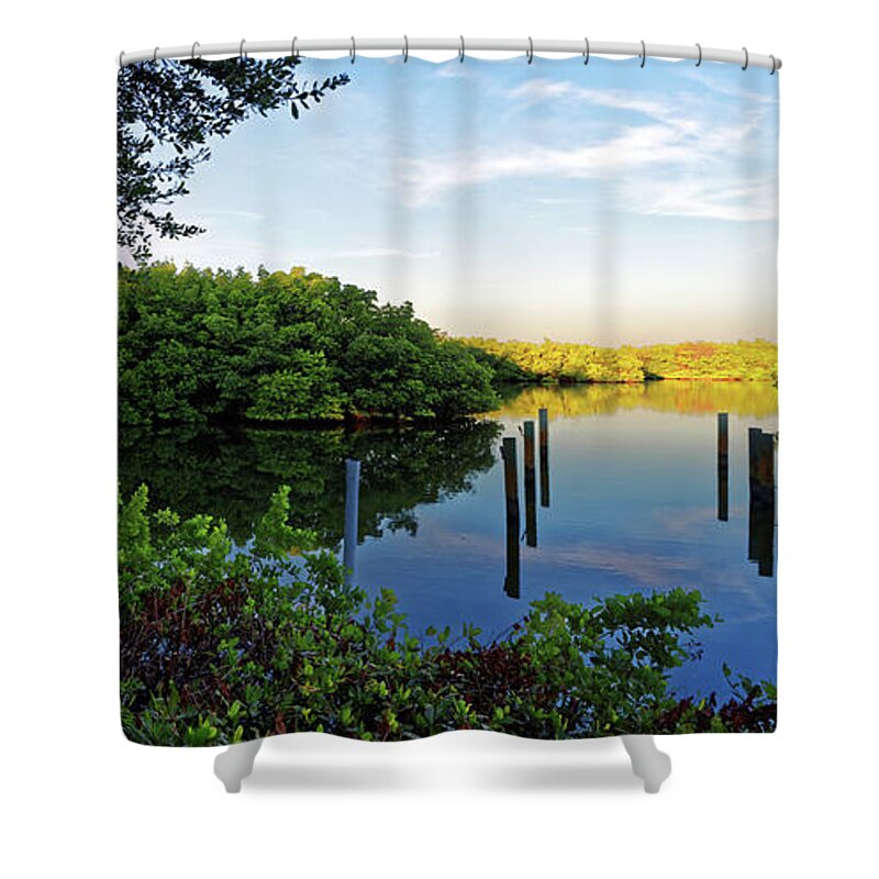 Long Bayou Shower Curtain featuring the photograph Evening On The Bayou by Paul Mashburn