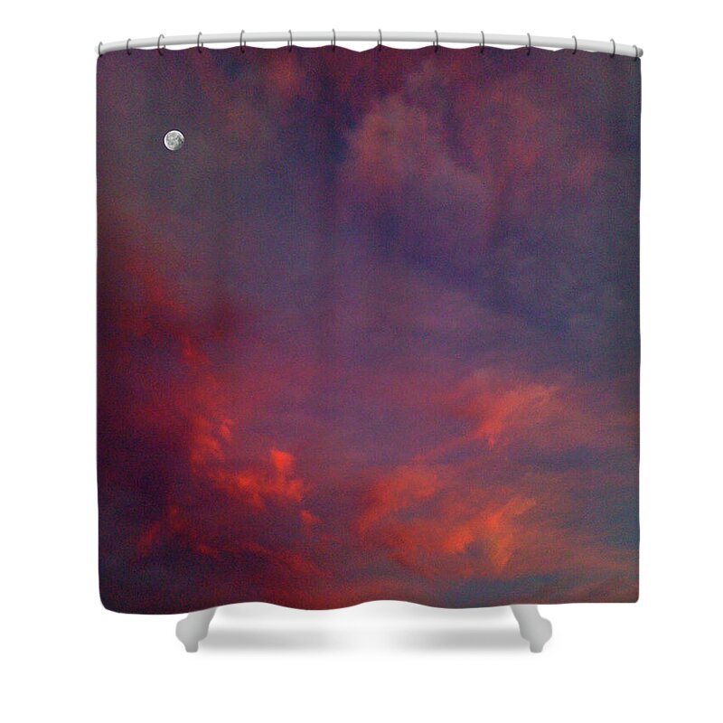 Sunset Shower Curtain featuring the photograph Evening Sunset Paints the Sky by Wayne King