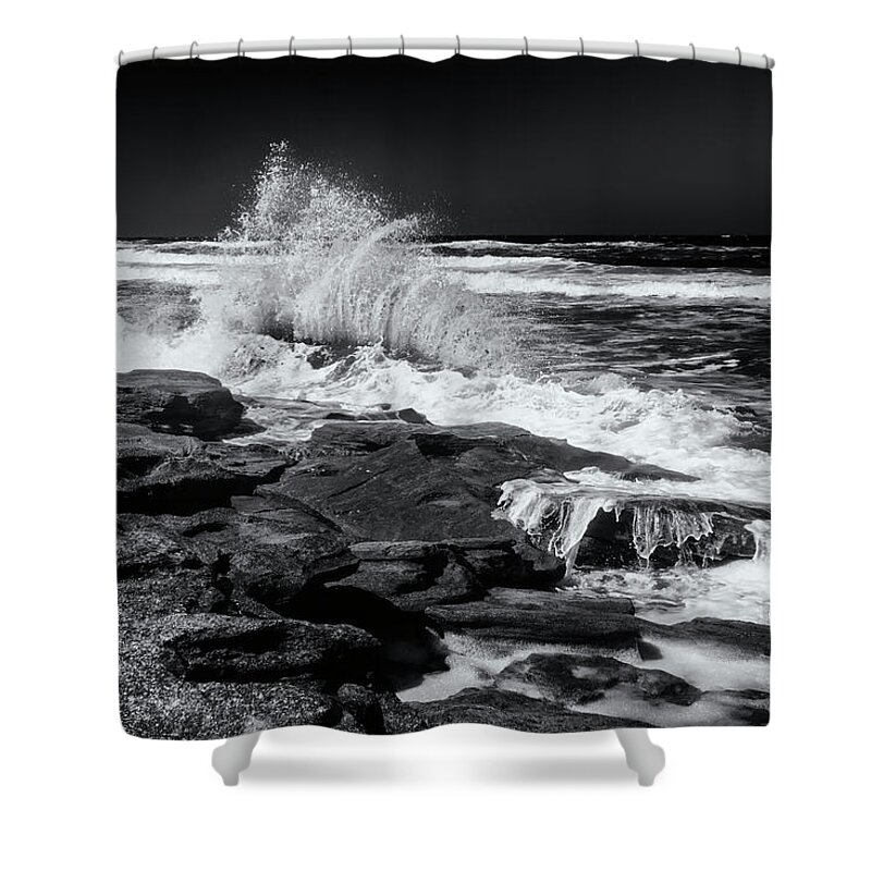 Crystal Yingling Shower Curtain featuring the photograph Evening Tide by Ghostwinds Photography