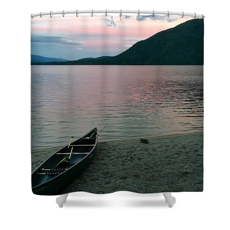 Canoe Shower Curtain featuring the photograph Evensong by Joseph Noonan