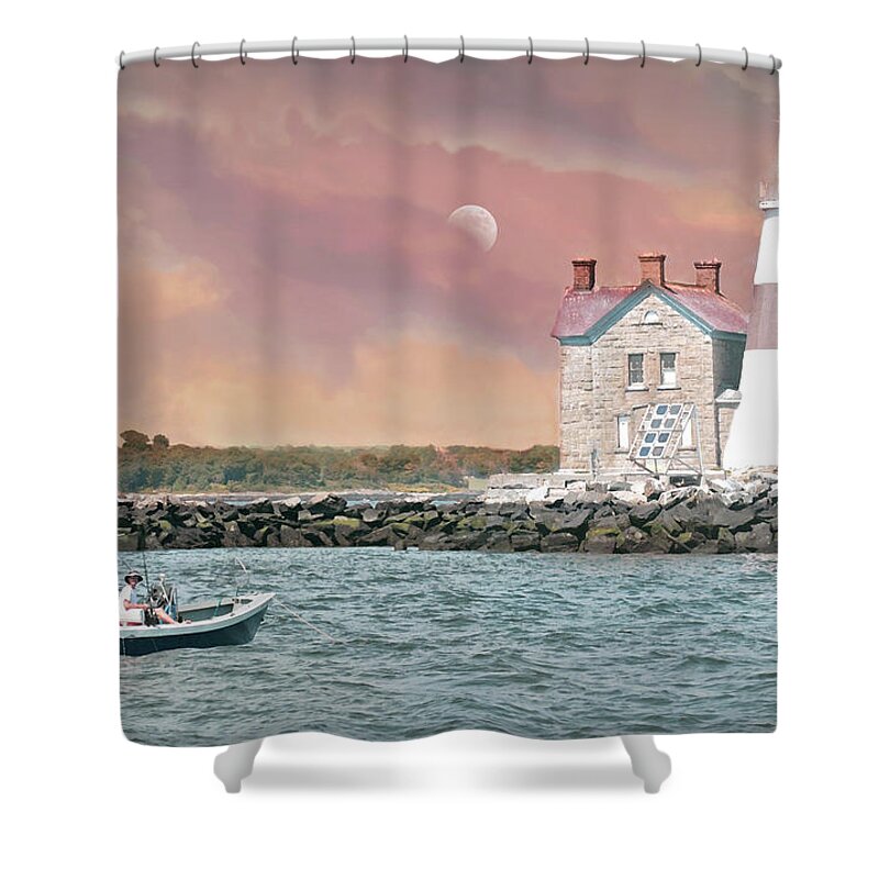 Landscape Shower Curtain featuring the photograph Execution Rocks circa 1849 by Diana Angstadt