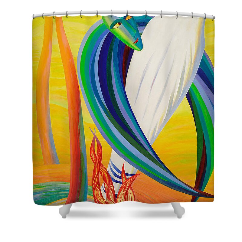 Jesus Shower Curtain featuring the painting Exodus of Jesus by Israel Tsvaygenbaum