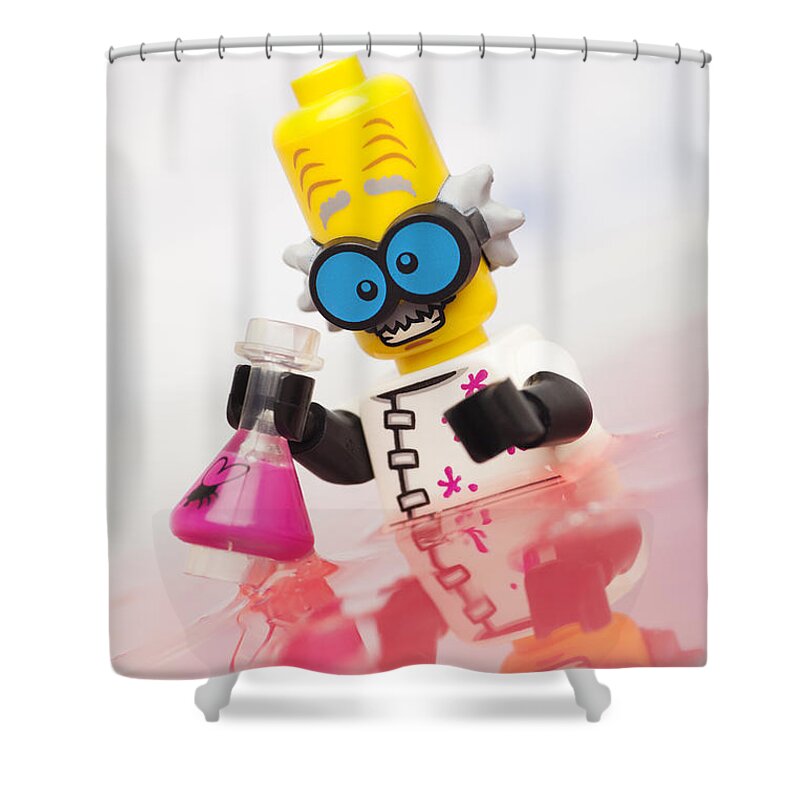 Lego Shower Curtain featuring the photograph Experiment Gone Wrong by Samuel Whitton