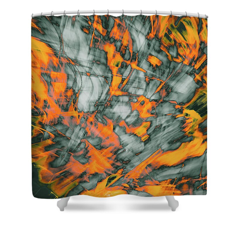 Fall Shower Curtain featuring the photograph Exploded Fall Leaf Abstract by Bruce Pritchett