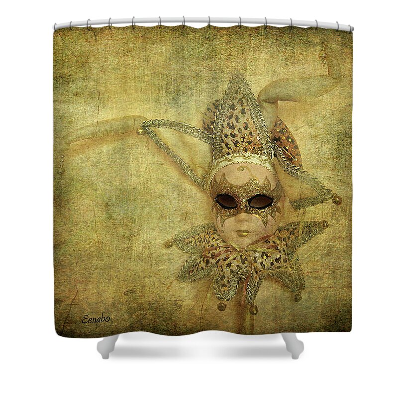 Mardi Gras Mask Shower Curtain featuring the photograph Eye Contact by Eena Bo