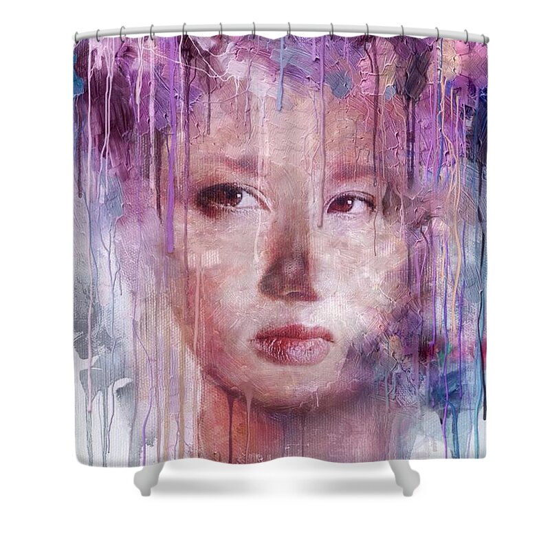 eye On Life Shower Curtain featuring the painting Eye on Life by Mark Taylor