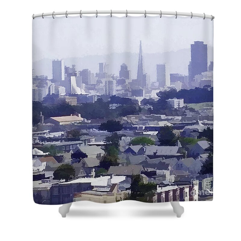 San Francisco Shower Curtain featuring the photograph Looking East Toward San Francisco by Joyce Creswell